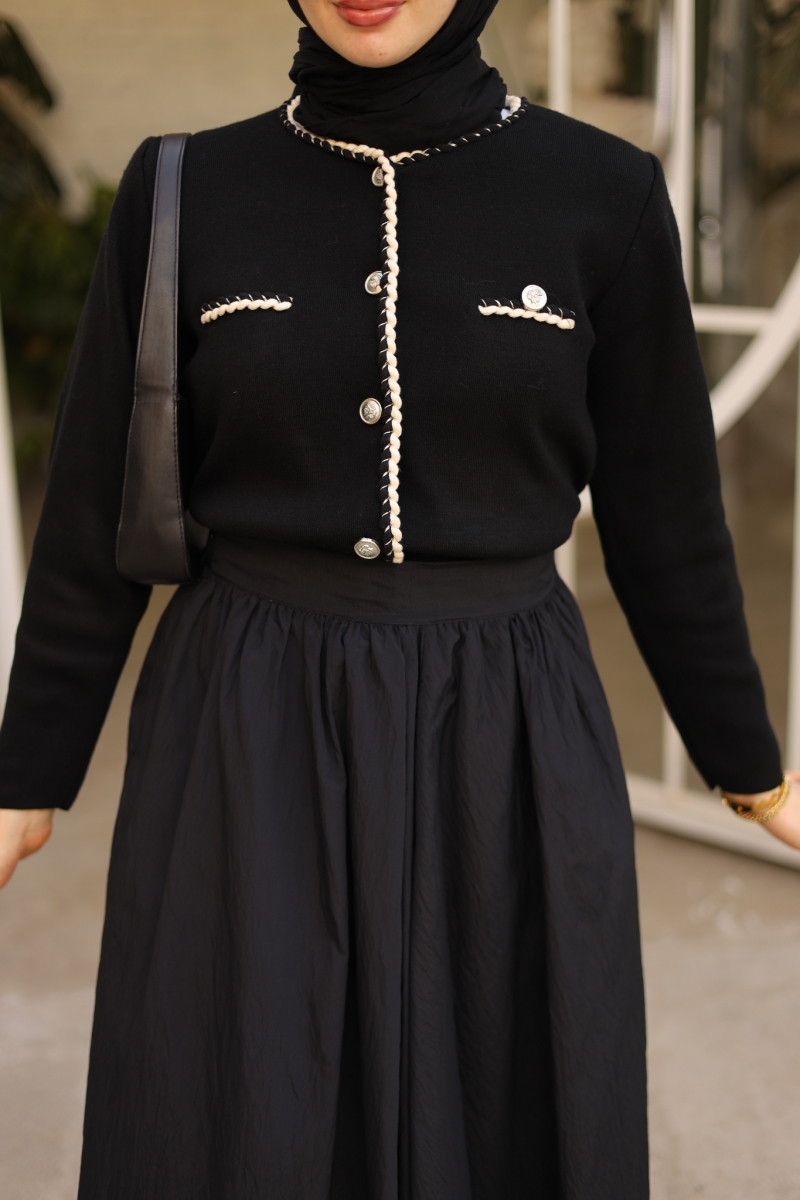 Lidy Siyah Triko Hırka