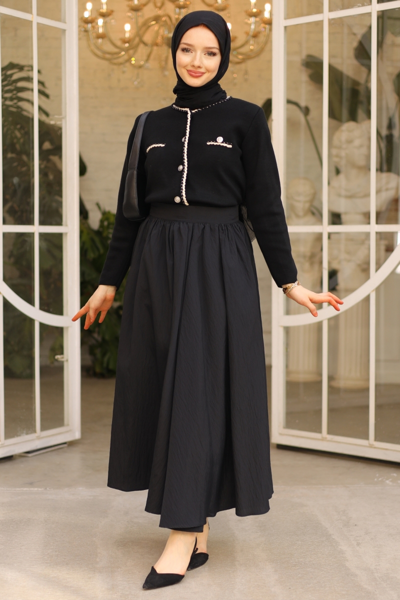 Lidy Siyah Triko Hırka