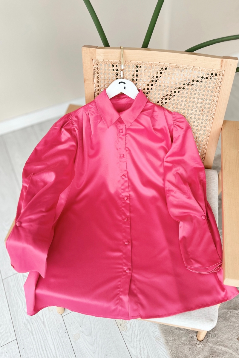 Linne Pembe Saten Tunik