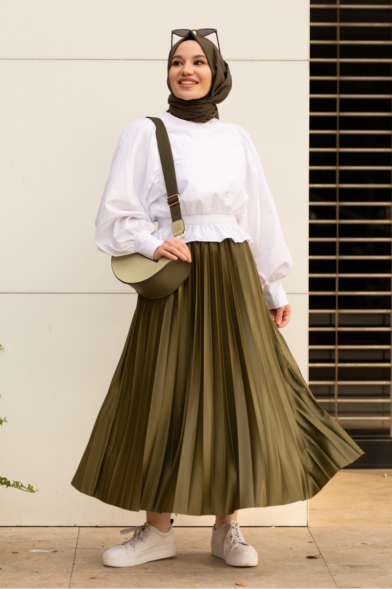 Linya Kaktüs Yeşili Etek