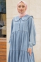 Liya Açık Mavi Kot Elbise