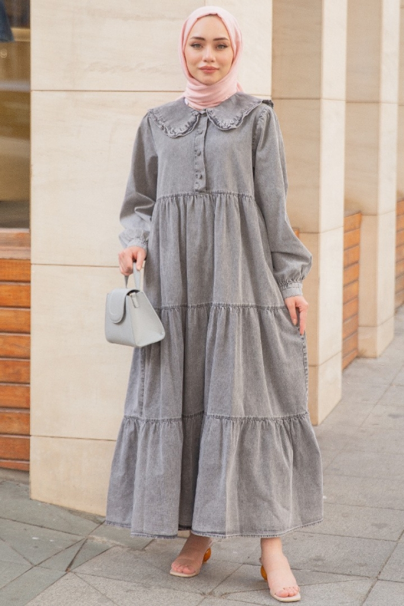 Liya Füme Kot Elbise