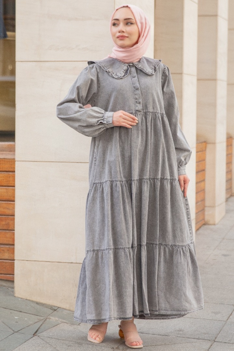 Liya Füme Kot Elbise