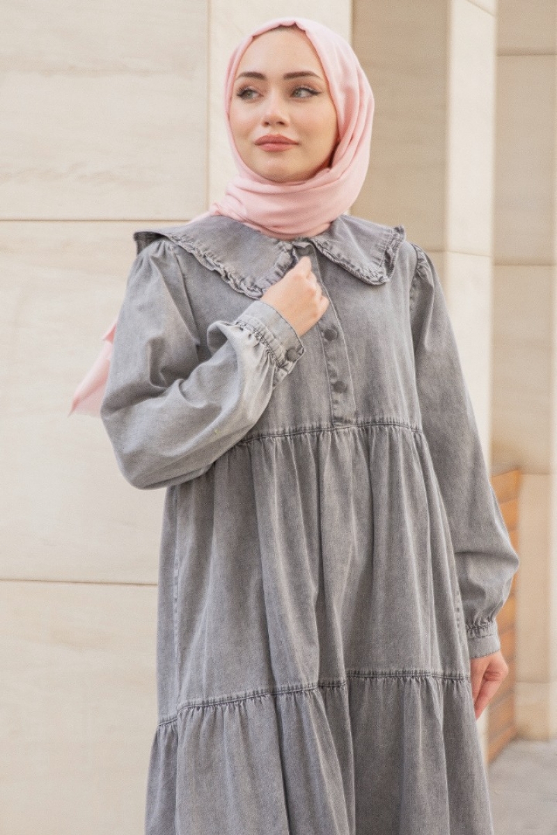 Liya Füme Kot Elbise