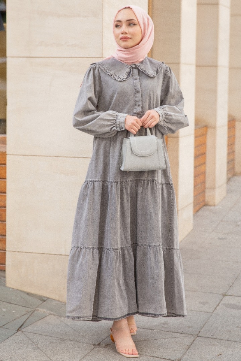 Liya Füme Kot Elbise