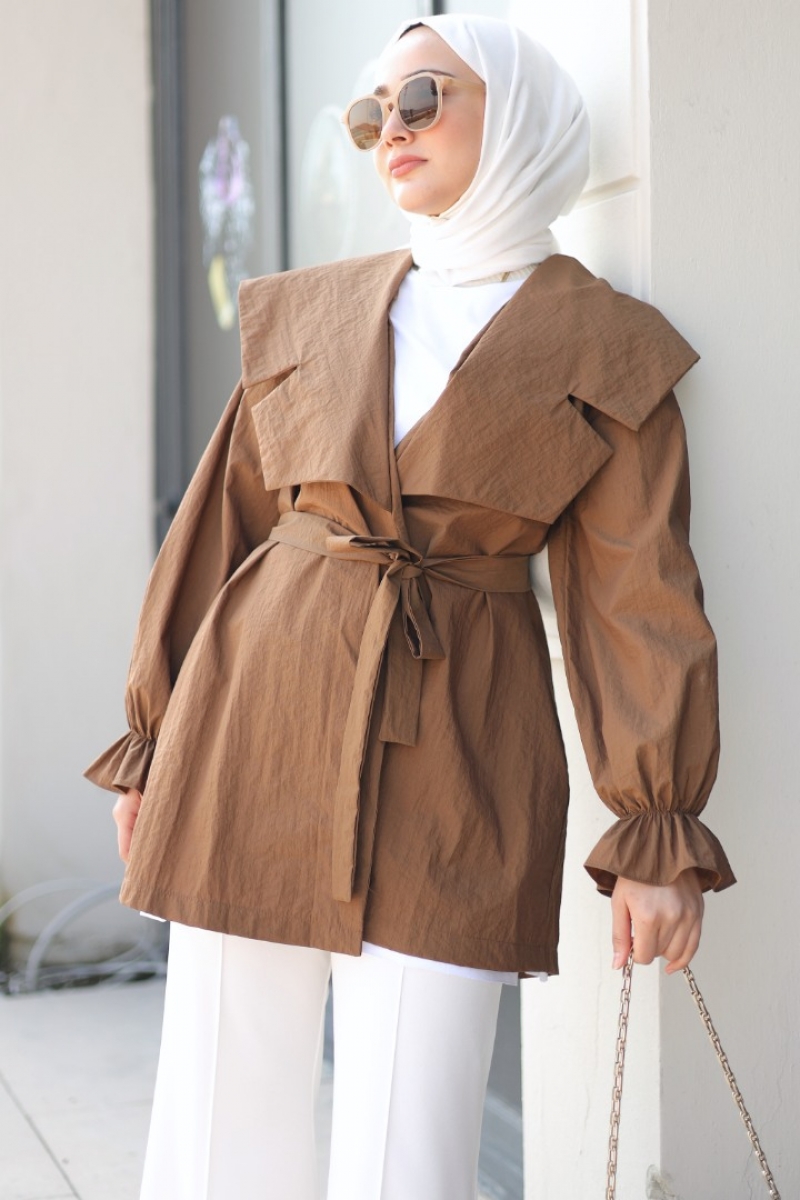 Lora Kahverengi Trençkot
