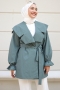 Lora Koyu Yeşil Trençkot