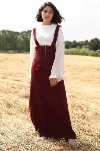 Loren Bordo Jile Gömlek Takım