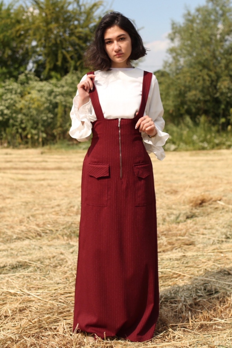 Loren Bordo Jile Gömlek Takım