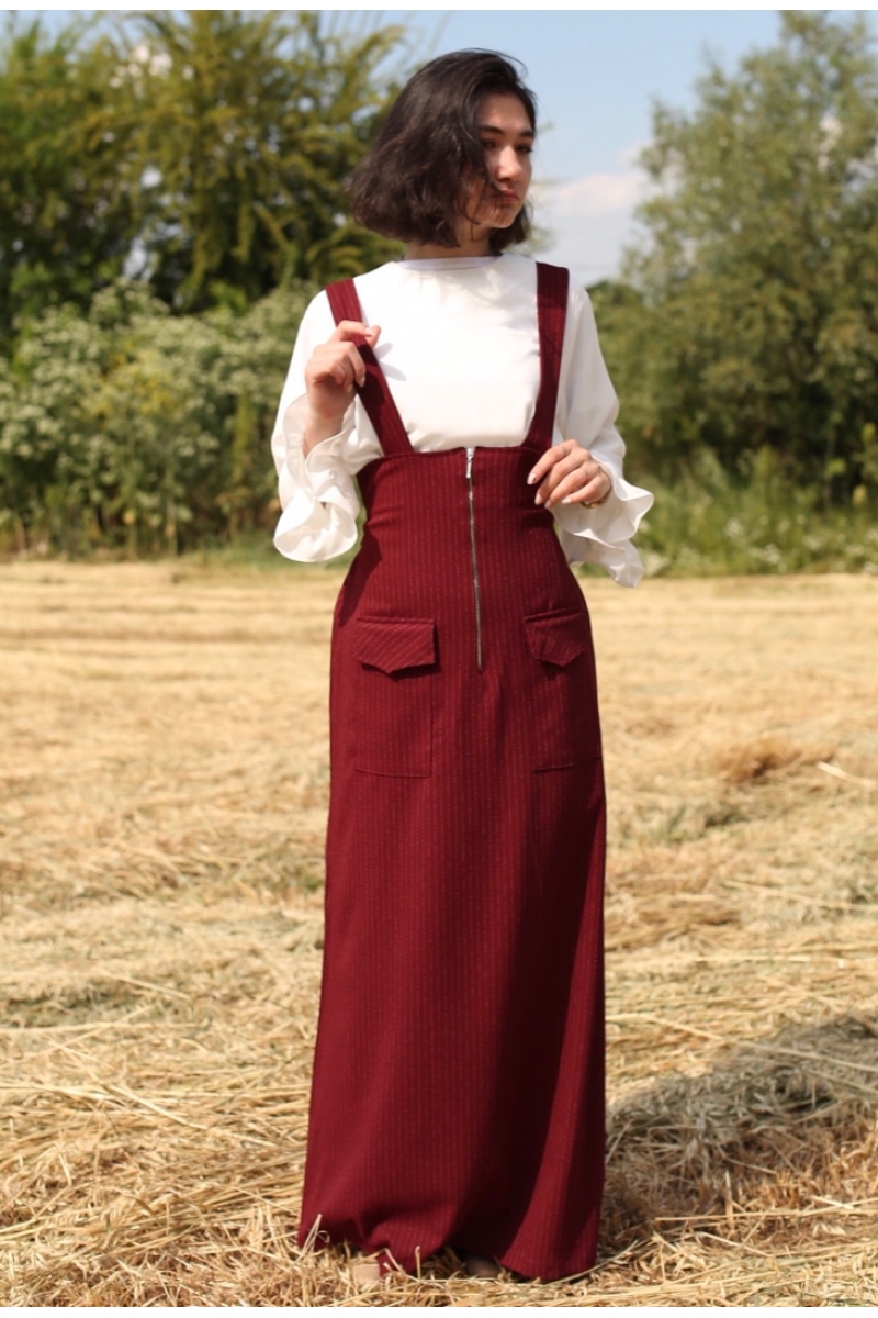 Loren Bordo Jile Gömlek Takım