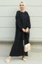 Lores Siyah Elbise