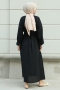 Lores Siyah Elbise