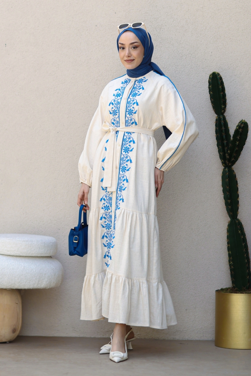 Lory Ekru Elbise