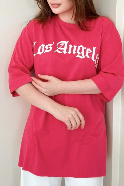 Los Angeles Pembe T-Shirt
