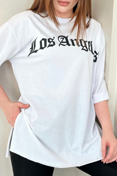 Los Angeles Beyaz T-Shirt