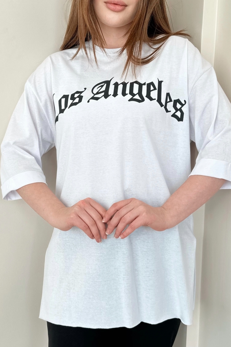 Los Angeles Beyaz T-Shirt