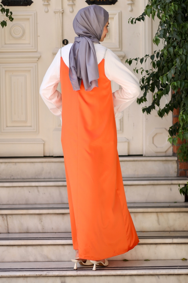 Lose Turuncu Saten Jile