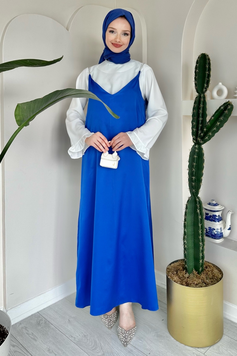 Lose Saks Mavisi Saten Jile