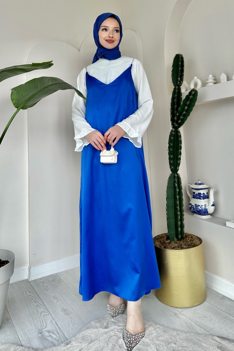 Lose Saks Mavisi Saten Jile