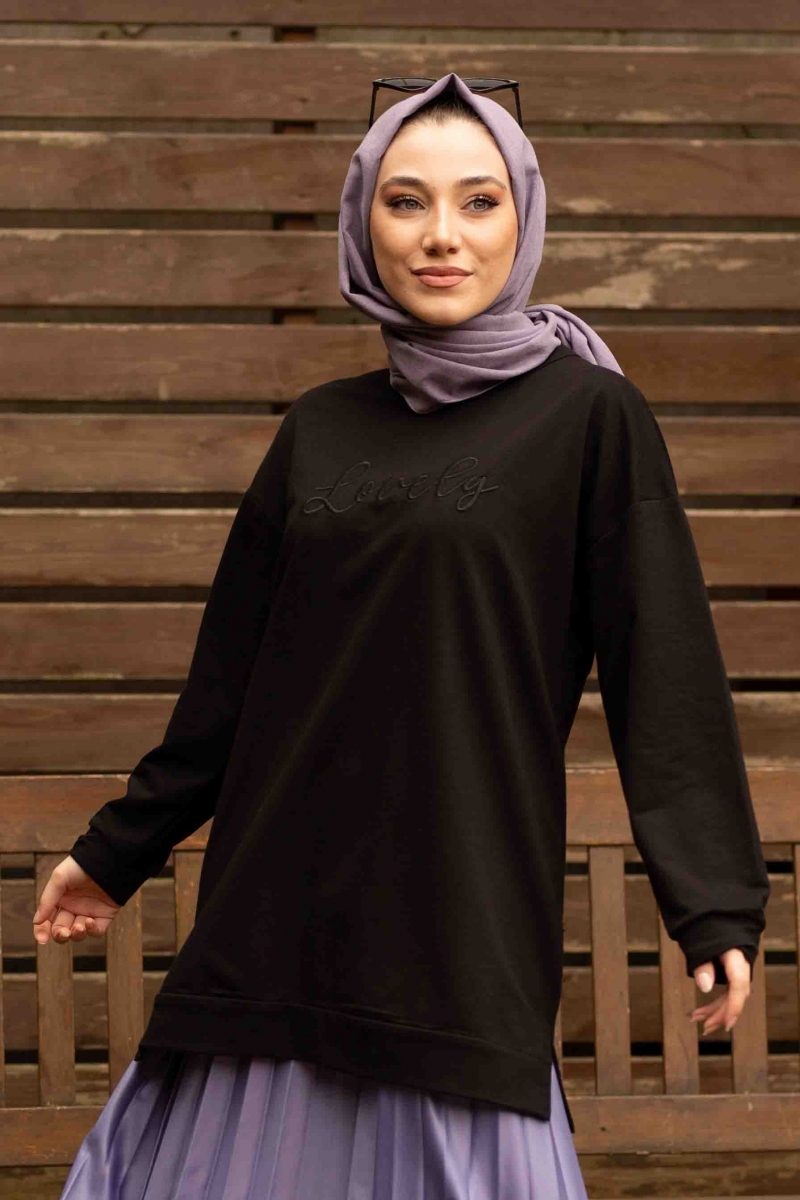 Lovely Siyah Sweat