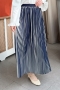 Loyd Çizgili Lacivert Etek