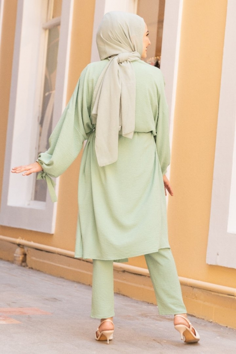 Lux Mint Yeşili Kimono