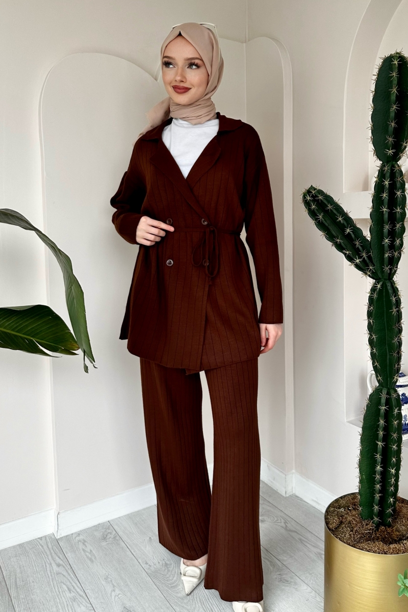 Magic Kahverengi Triko Takım