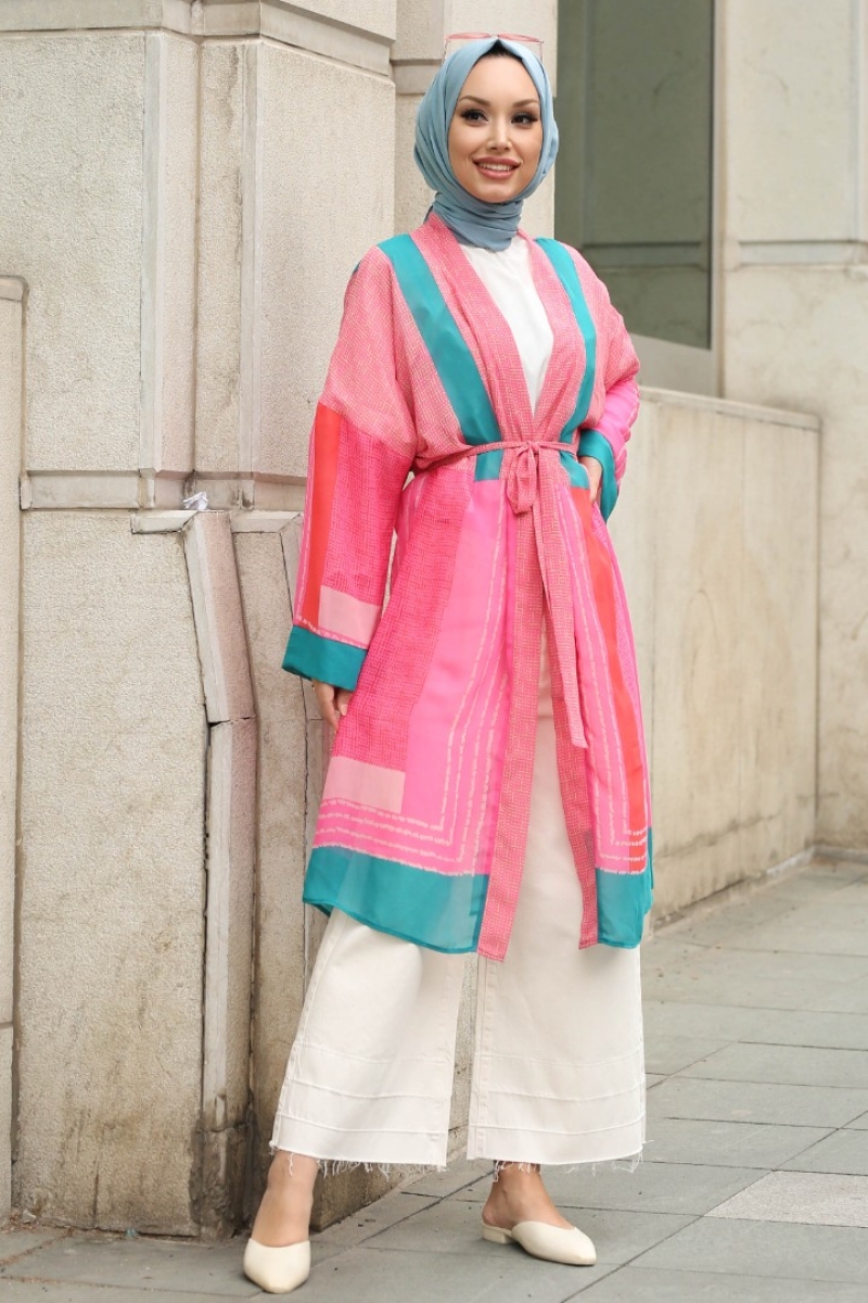 Magnolia Pembe Kimono