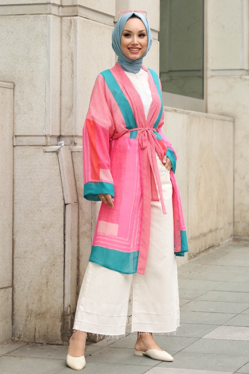 Magnolia Pembe Kimono