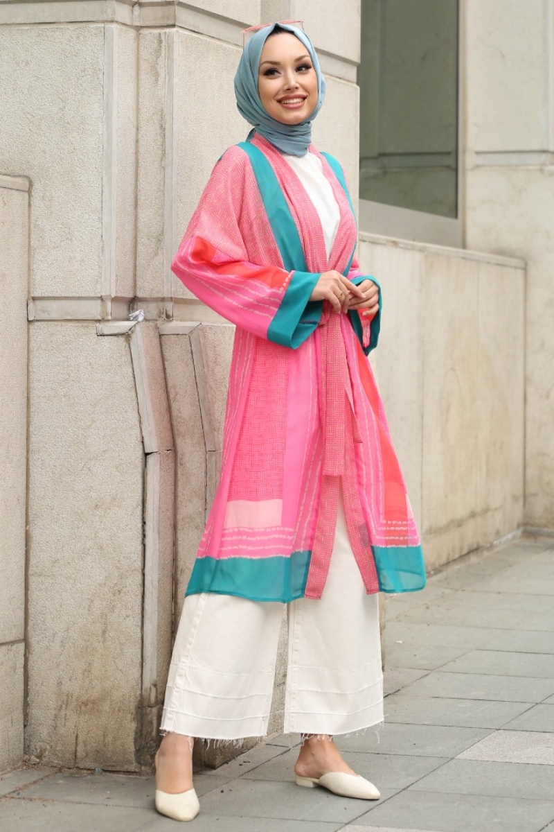 Magnolia Pembe Kimono