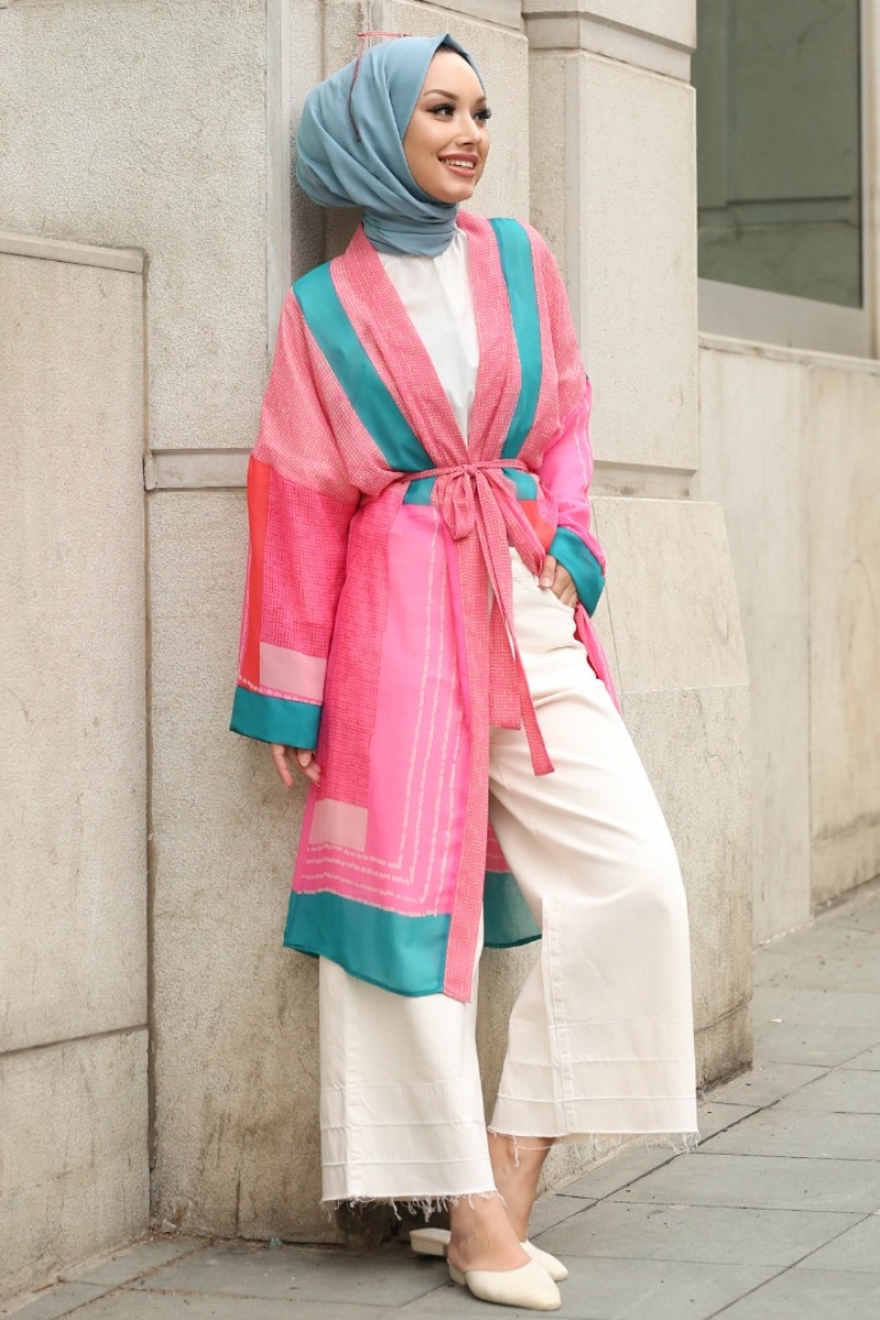 Magnolia Pembe Kimono