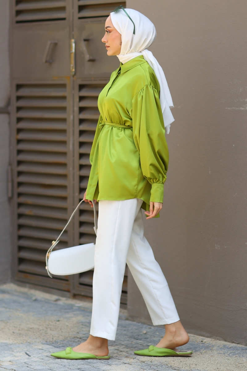 Mais Yağ Yeşili Tunik