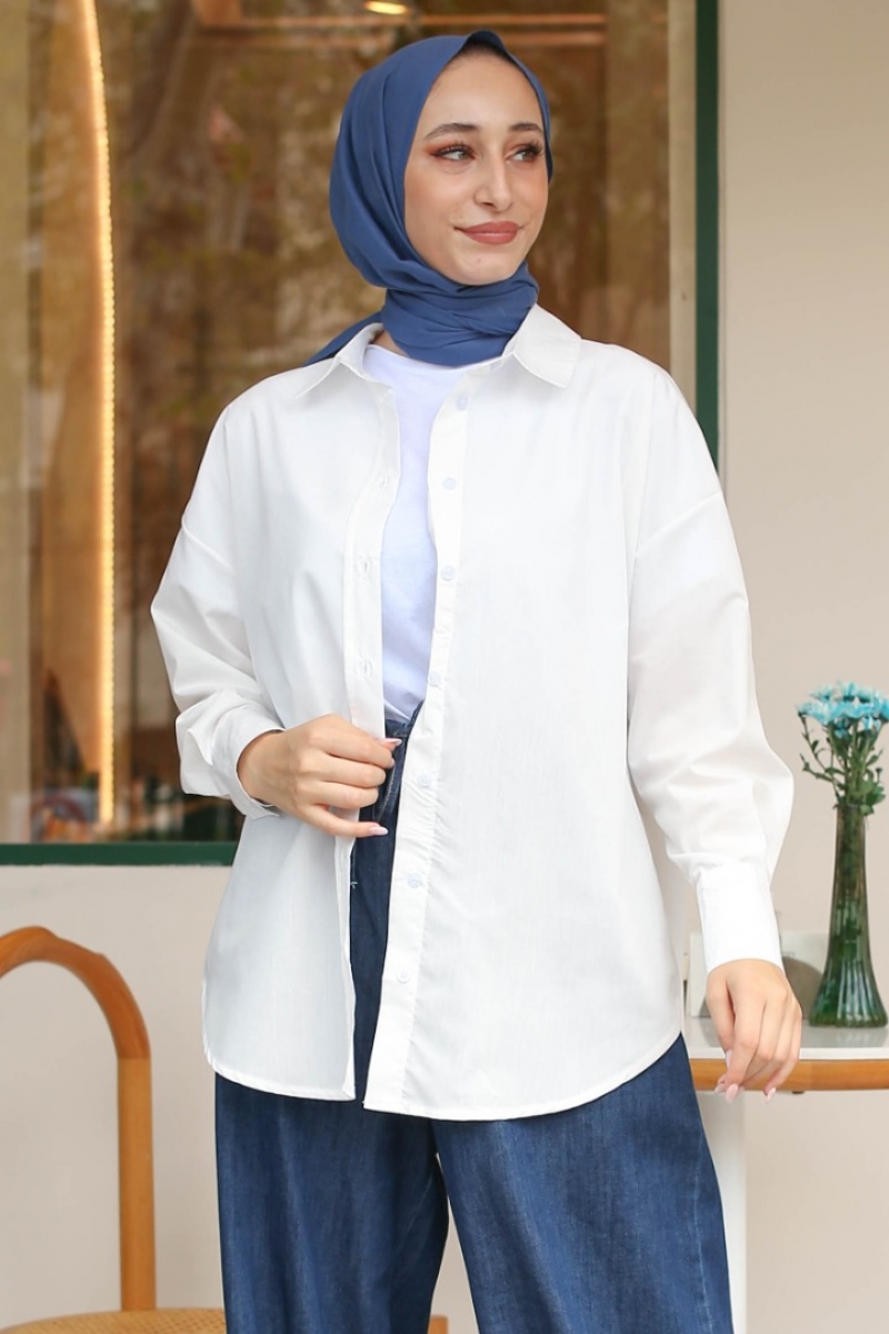 Maiya Beyaz Gömlek