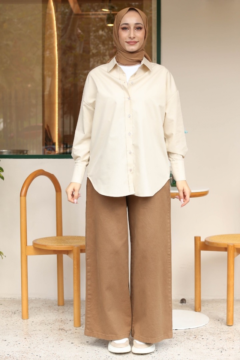 Maiya Bej Gömlek