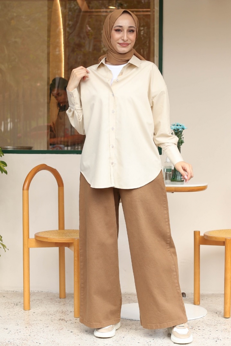 Maiya Bej Gömlek