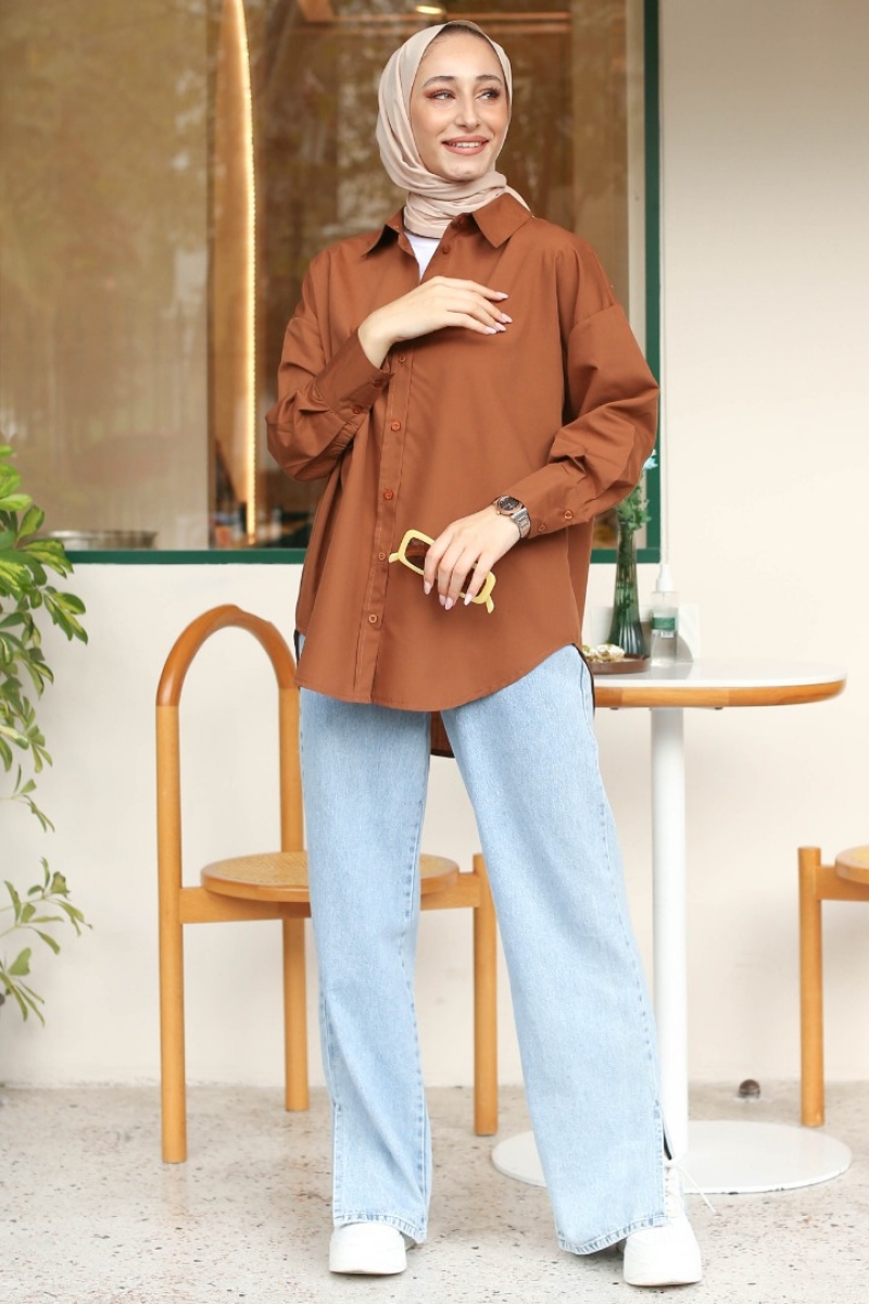 Maiya Kahverengi Gömlek