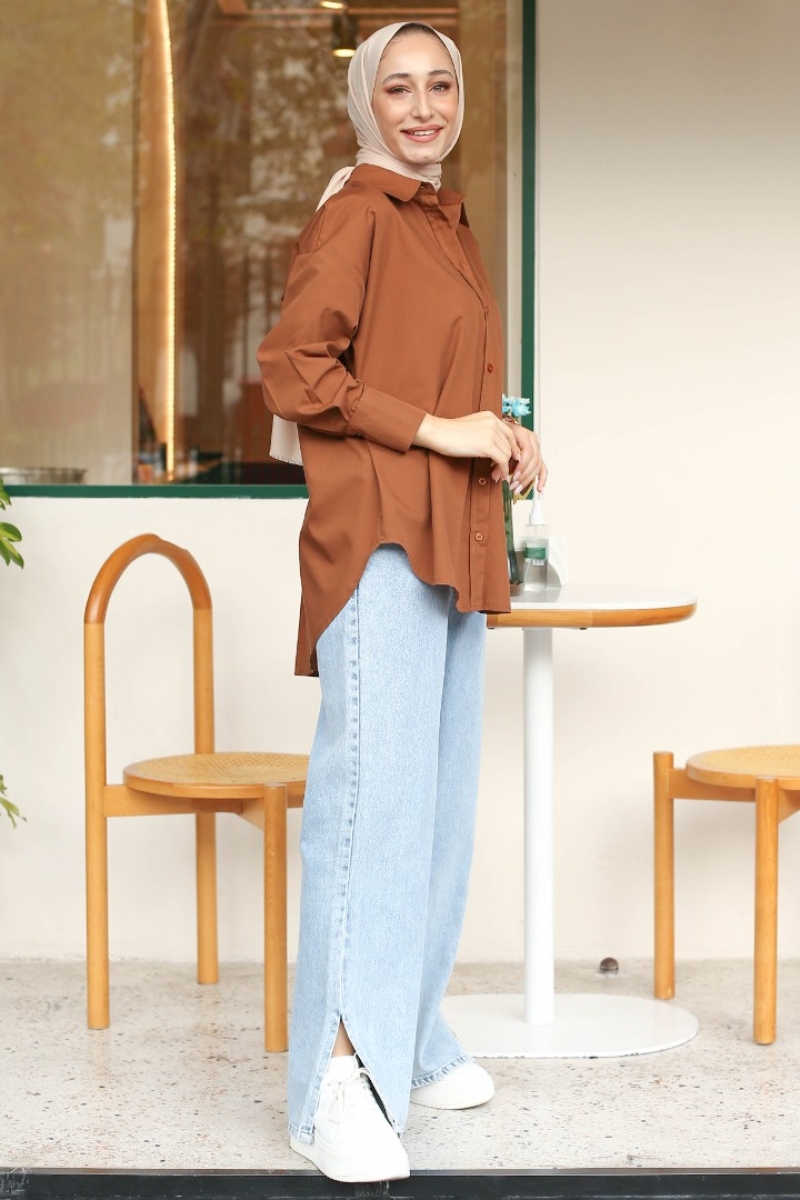 Maiya Kahverengi Gömlek
