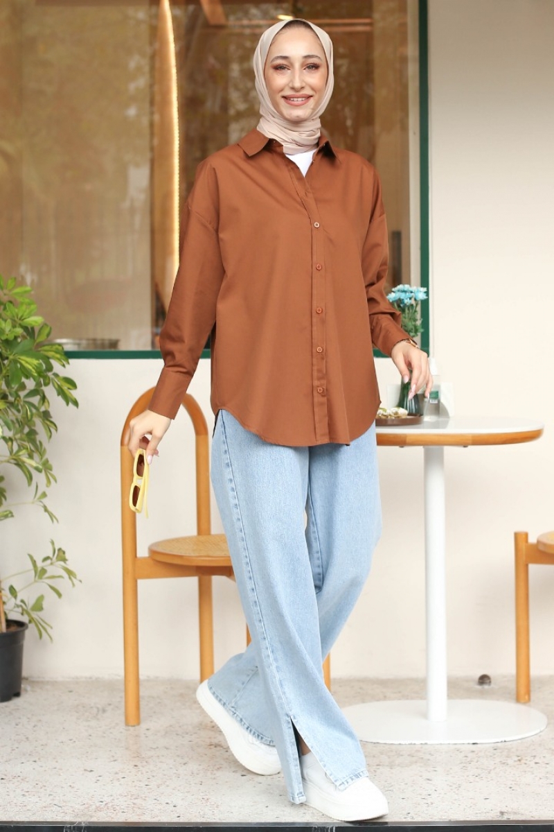 Maiya Kahverengi Gömlek