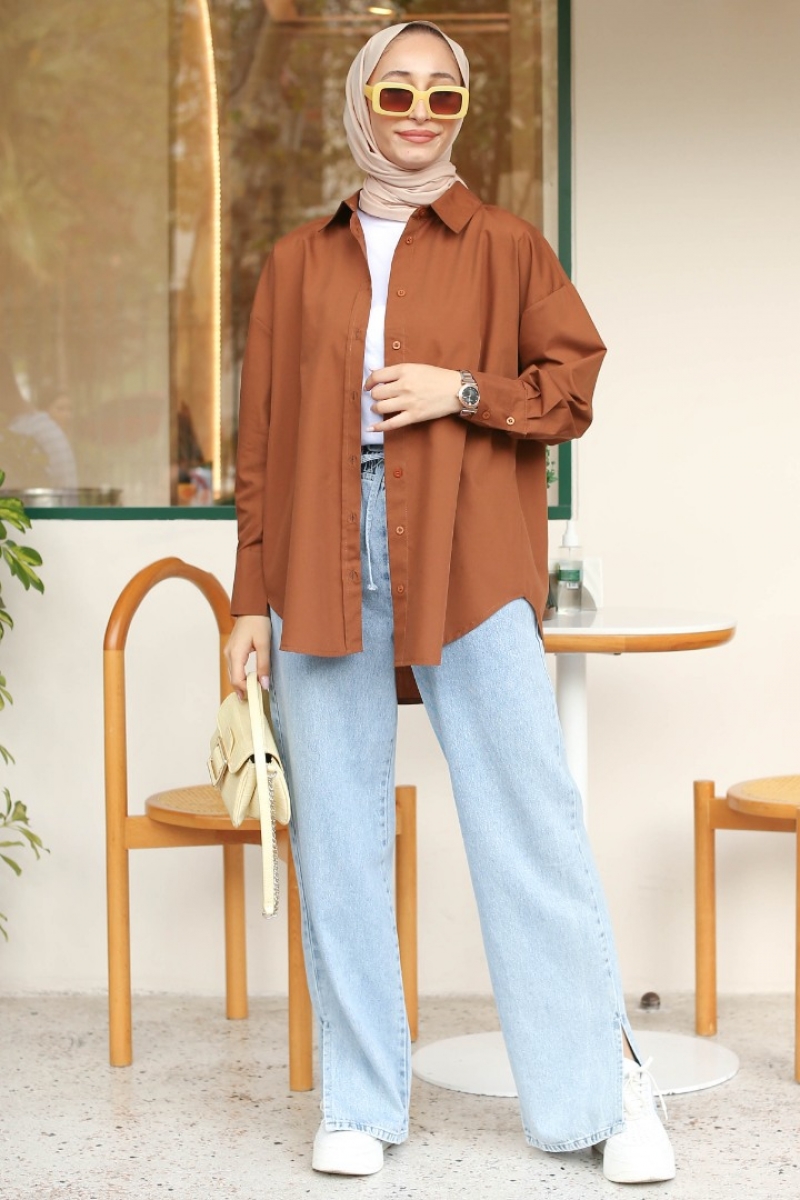 Maiya Kahverengi Gömlek