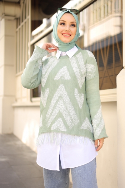 Marcus Mint Yeşili Triko Kazak