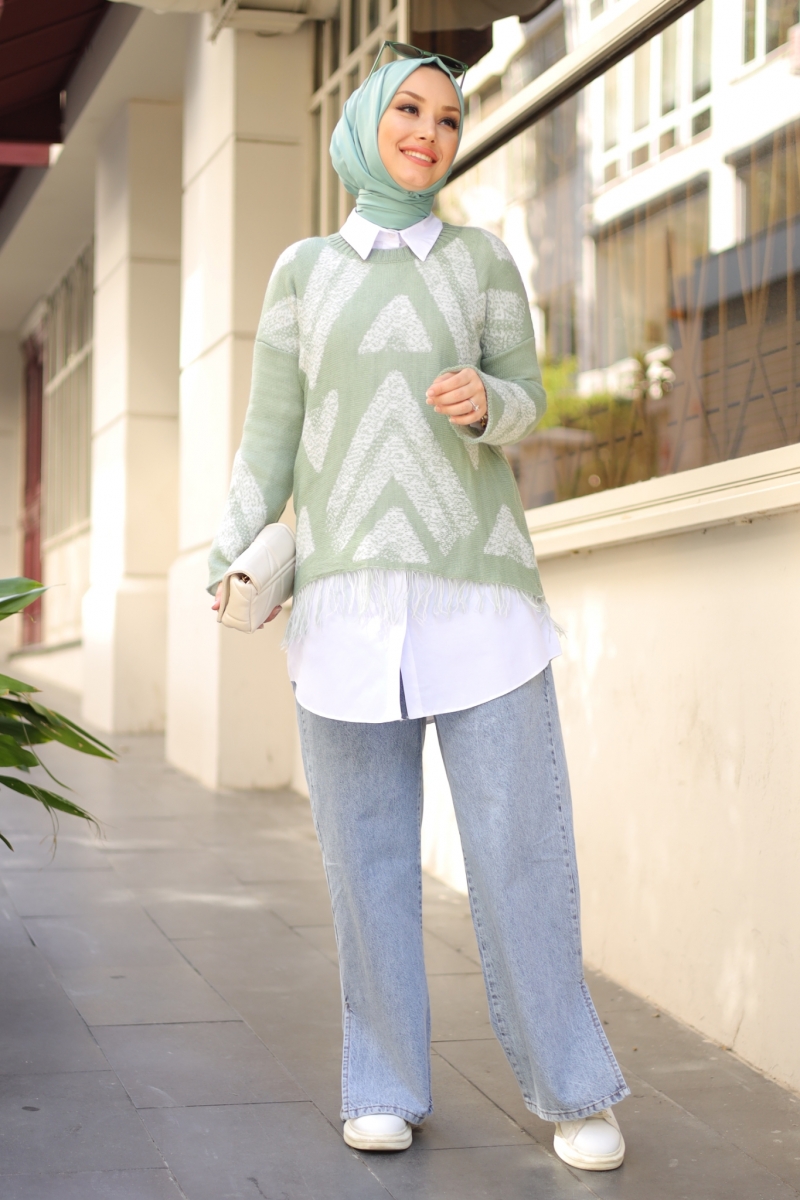 Marcus Mint Yeşili Triko Kazak