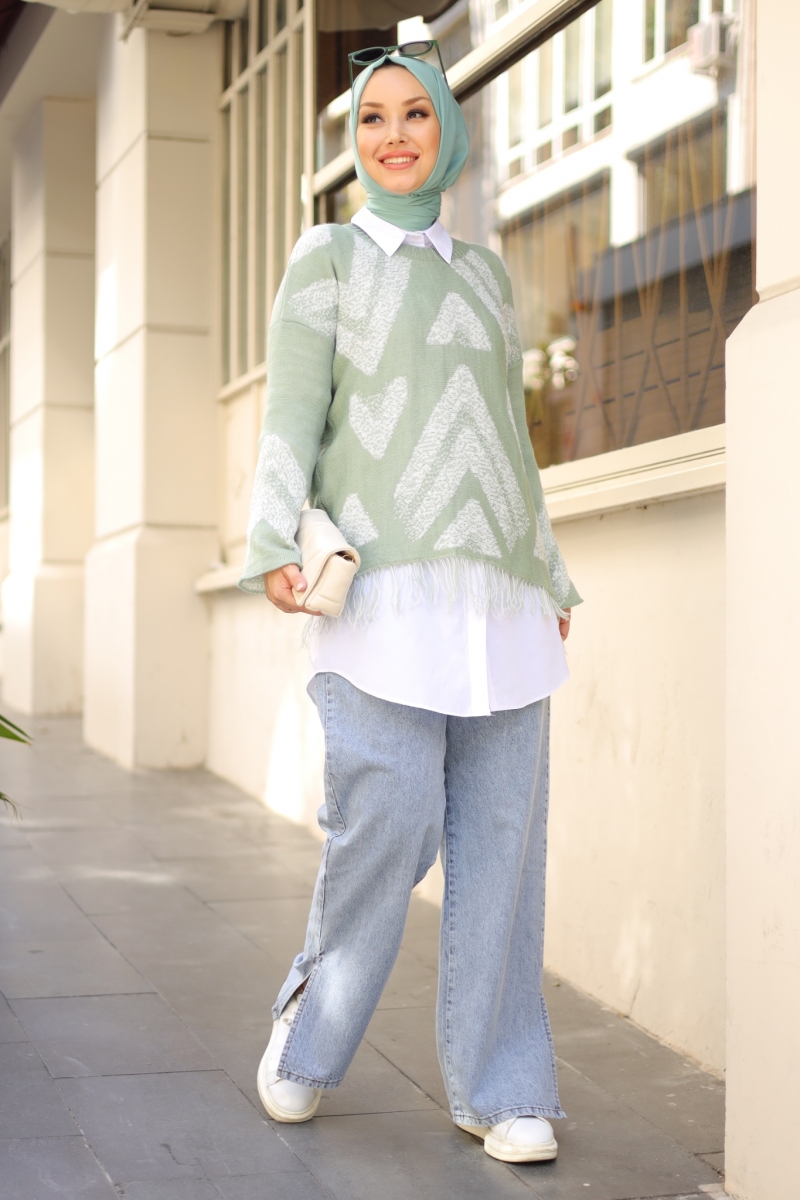 Marcus Mint Yeşili Triko Kazak