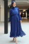 Mariola Saks Mavisi Elbise