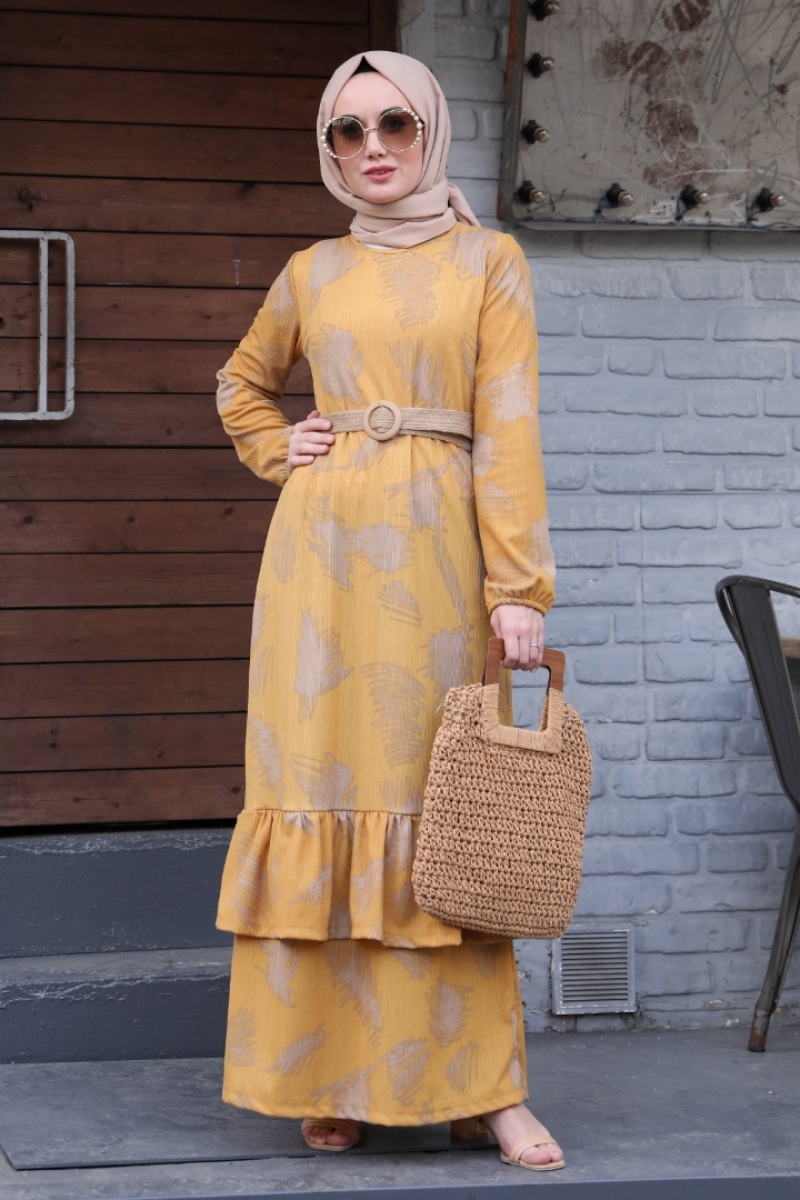 Marta Sarı Elbise