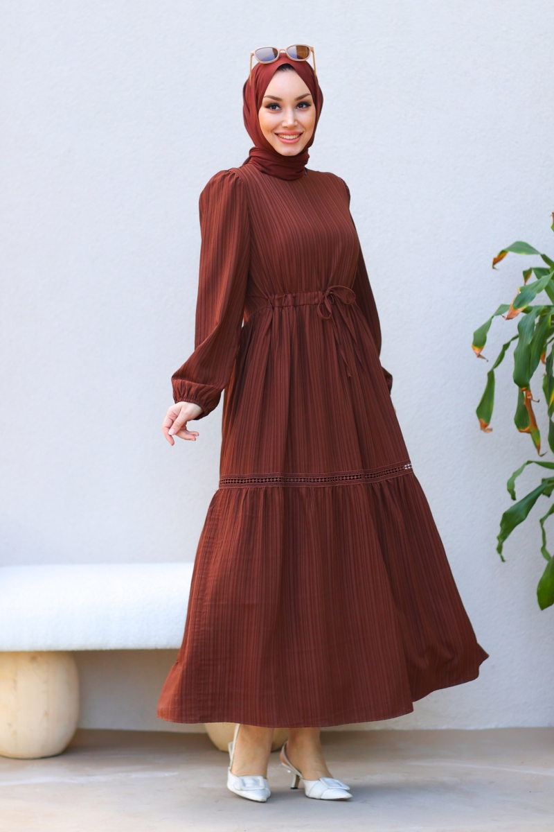 Mayla Kahverengi Elbise