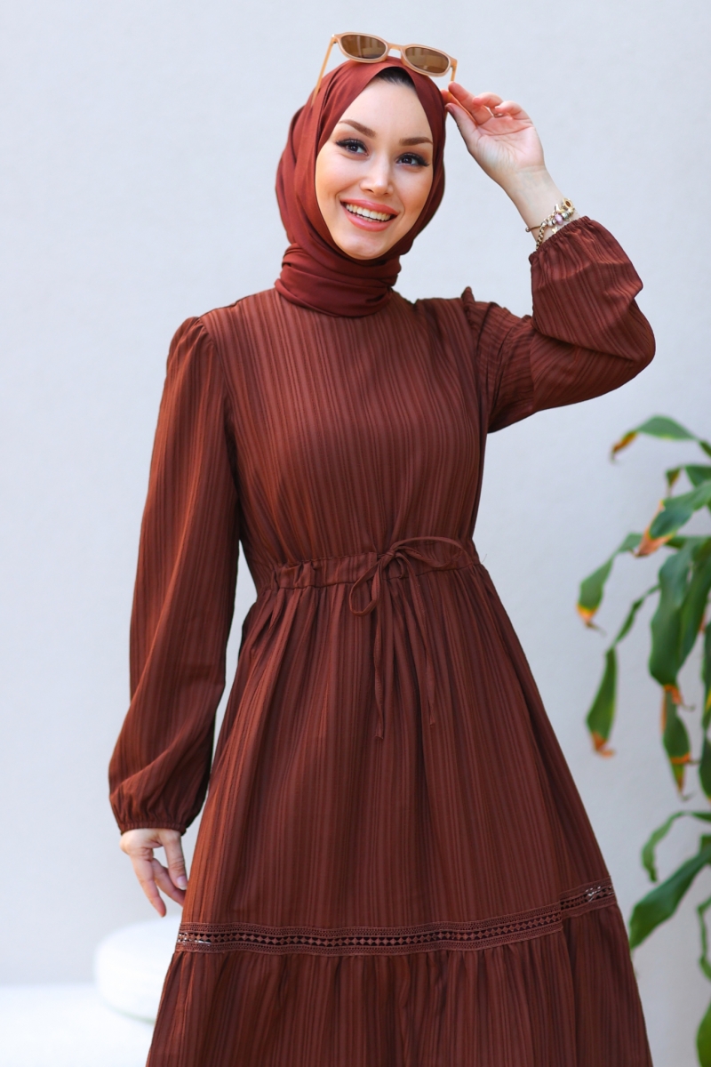 Mayla Kahverengi Elbise