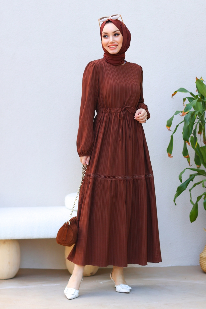 Mayla Kahverengi Elbise