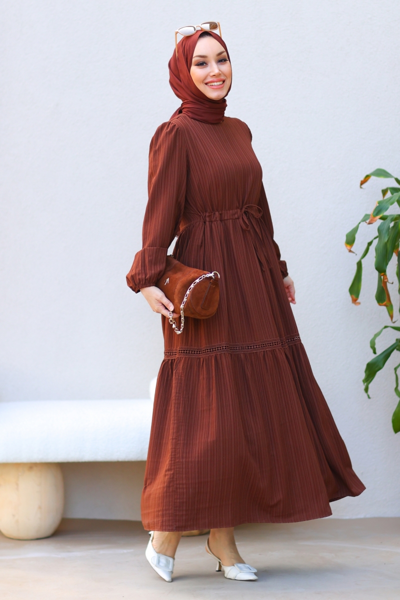 Mayla Kahverengi Elbise