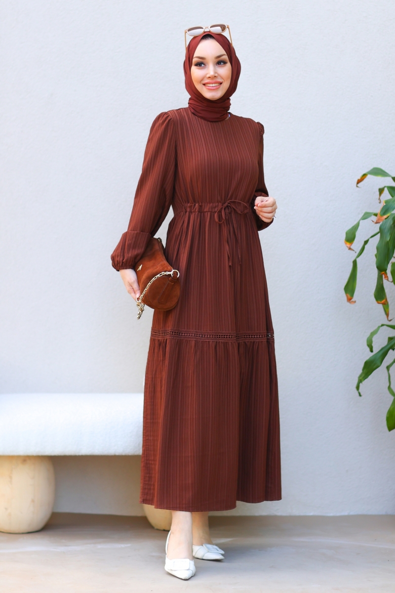 Mayla Kahverengi Elbise