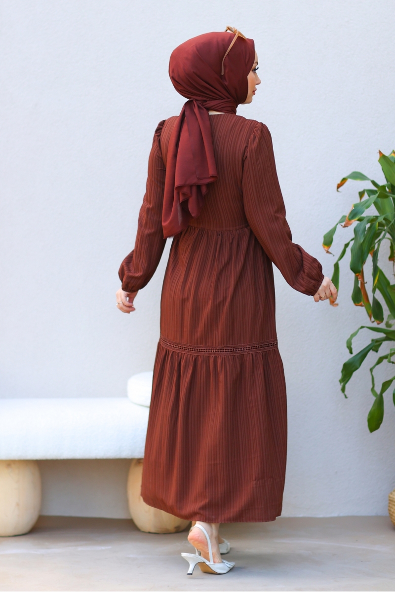 Mayla Kahverengi Elbise